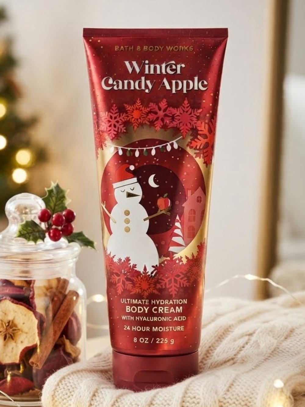 Bath & Body Works Winter Candy Apple Ultimate Hydration Body Cream 8 oz FULL